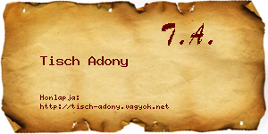 Tisch Adony névjegykártya